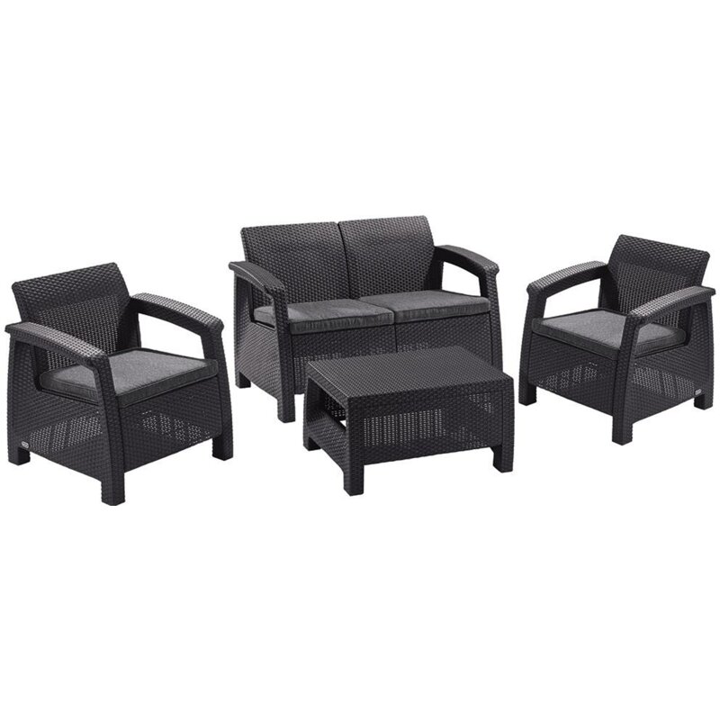 Zestaw mebli ogrodowych KETER Corfu II Set Grafitowy