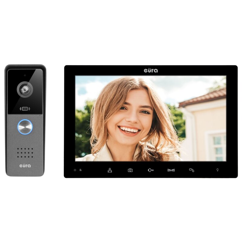 Wideodomofon EURA VDP-85A3 Czarny Wi-Fi