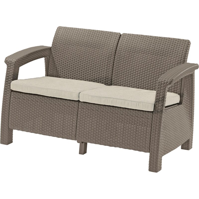 Sofa ogrodowa KETER Corfu Love Seat 2 osobowa Cappuccino