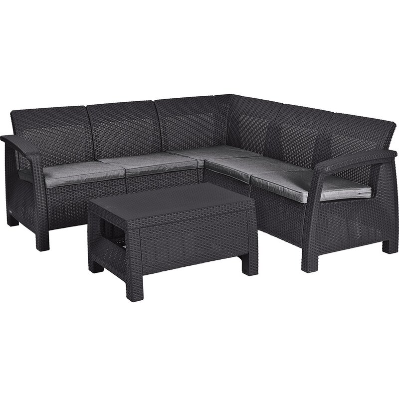 Zestaw mebli ogrodowych KETER Corfu Relax Set 227816 Grafitowy