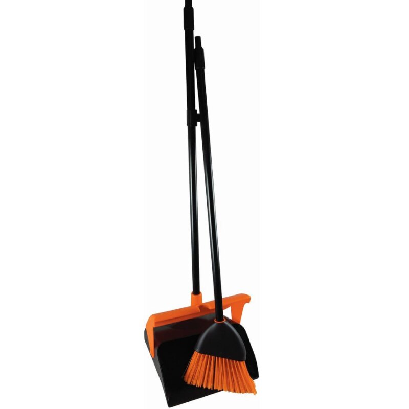 Zmiotka z szufelką SASKA GARDEN 1076072 Czarno-pomarańczowy