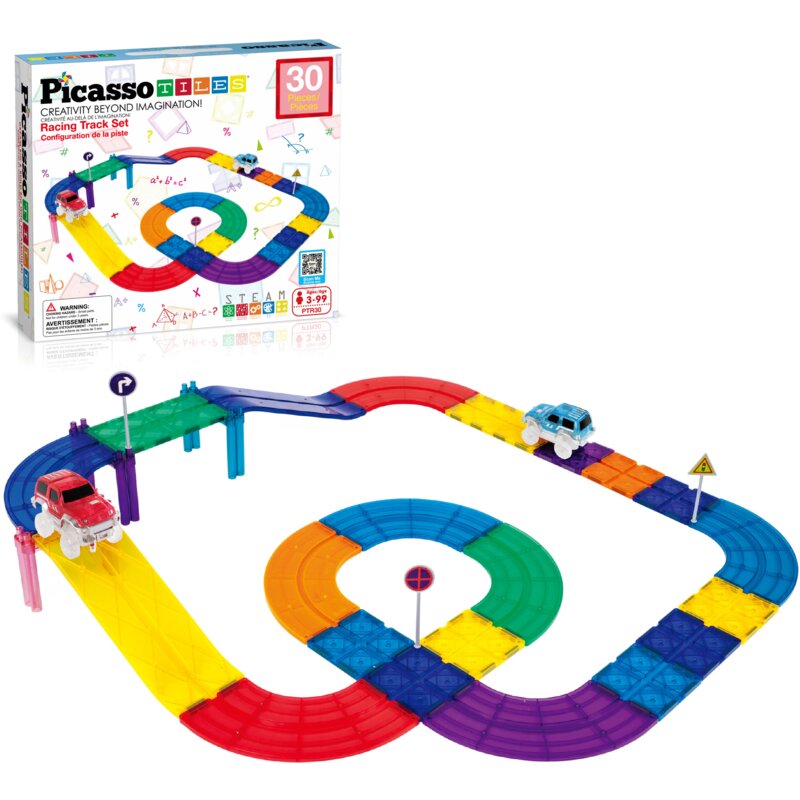 Klocki magnetyczne PICASSOTILES Tor wyścigowy PTR30