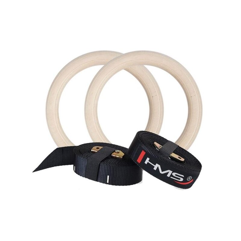 Kółka gimnastyczne z miarką HMS TX07 drewniane