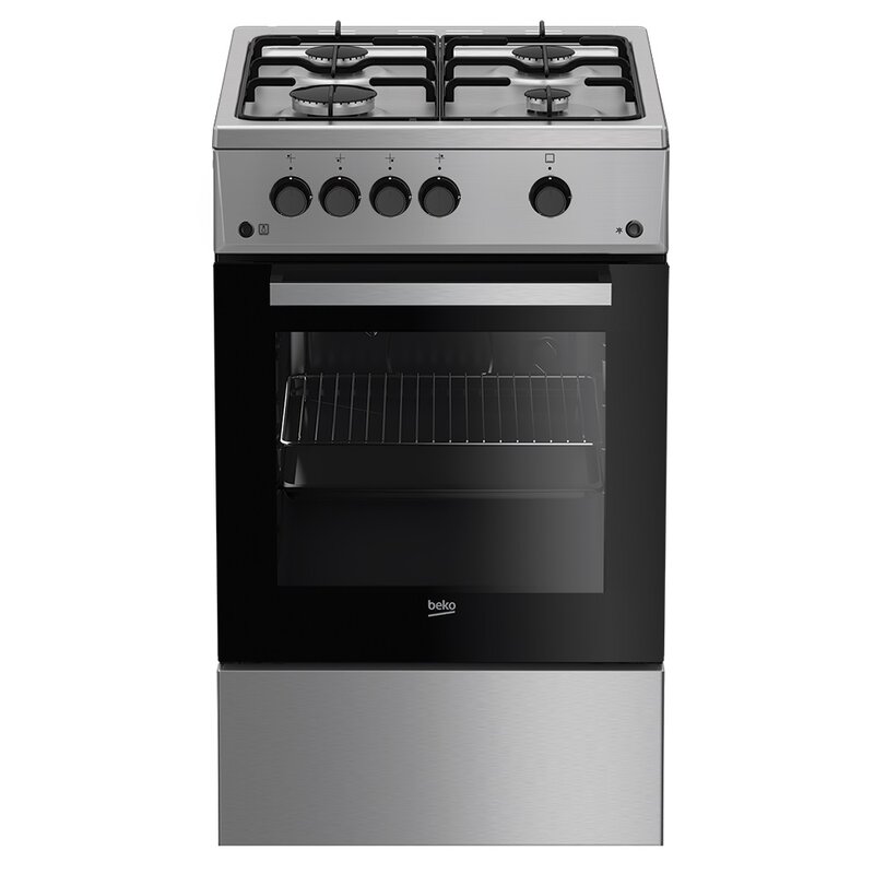Kuchnia wolnostojąca gazowa BEKO FSG52020FX | piekarnik gazowy | grill | inox