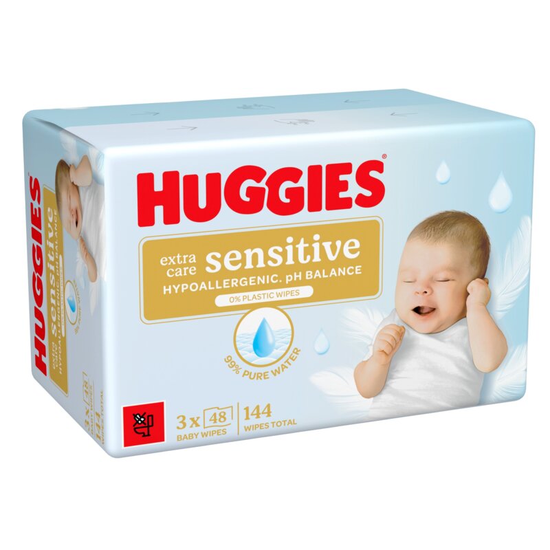 Chusteczki nawilżane HUGGIES Extra Care Sensitive (144 szt.)