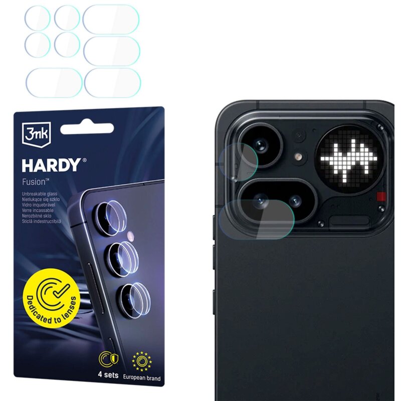 Szkło hybrydowe na obiektyw 3MK Hardy Fusion Lens Protection do Nothing Phone 4a
