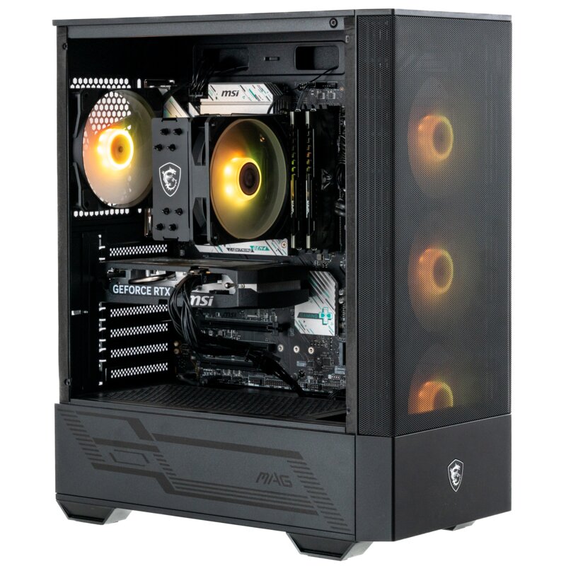 Komputer MAD DOG Powered by MSI FORGE112-I09WR32WP i5-12400F 32GB RAM 1TB SSD GeForce RTX5060 DLSS 4.5 Wi-Fi Windows 11 Professional