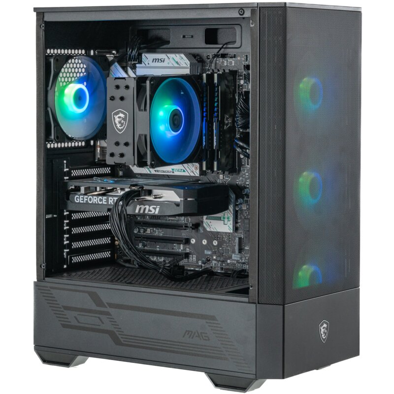 Komputer MAD DOG Powered by MSI FORGE112-I10DR32 i5-12400F 32GB RAM 1TB SSD GeForce RTX5060Ti DLSS 4.5 Wi-Fi