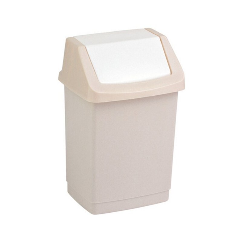 Kosz na śmieci uchylny CURVER Click It obrotowa pokrywa, plastik 50L Beżowy