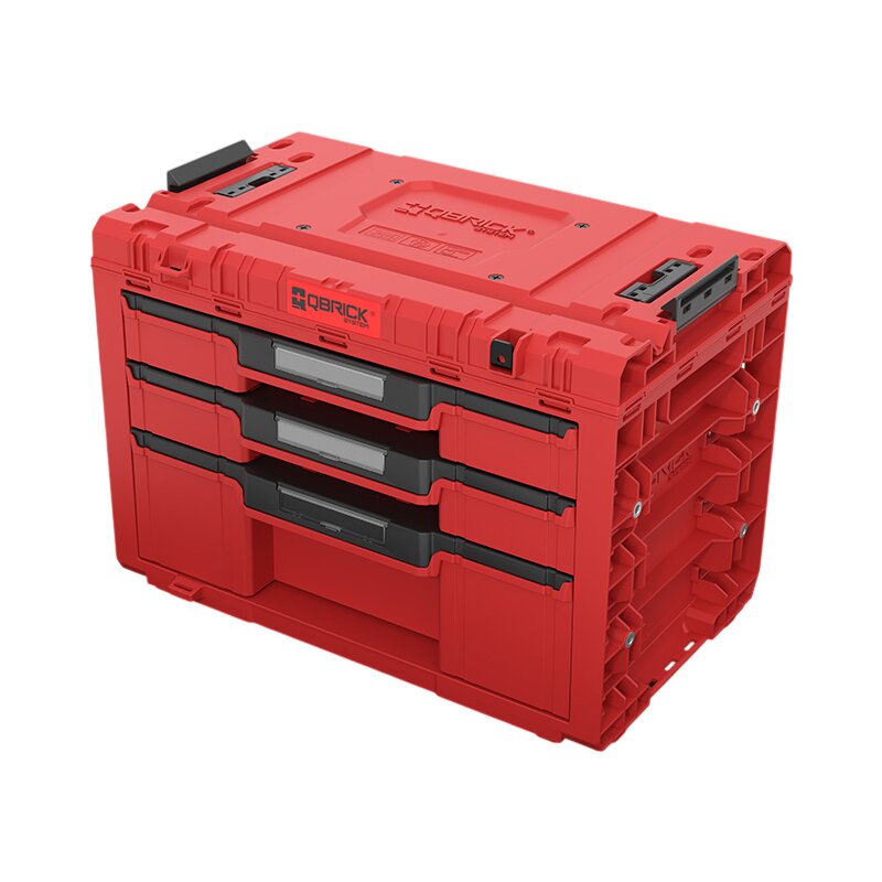 Skrzynka narzędziowa QBRICK System Prime Drawer 3 Toolbox Expert Red Ultra HD