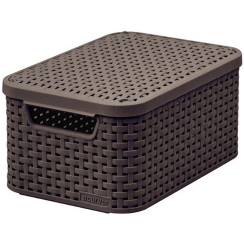 Koszyk do przechowywania z pokrywkÄ Style Box S V2 + LID - DBR210 Ciemny brÄ z