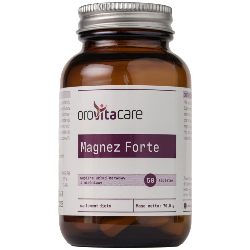 Kompleks witamin i minerałów OROVITACARE Magnez Forte (50 tabletek)