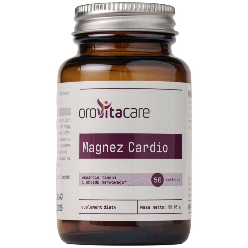 Kompleks witamin i minerałów OROVITACARE Magnez Cardio (50 tabletek)