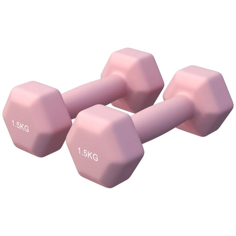 Zestaw hantli GORILLA SPORTS (2 x 1.5 kg) Różowy