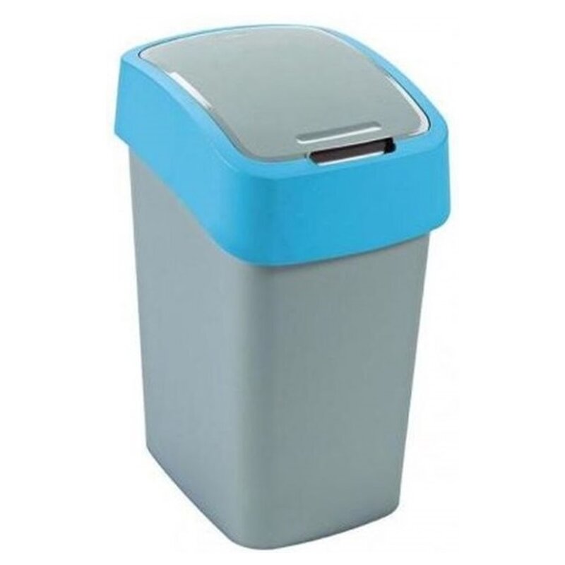 Kosz na śmieci CURVER Flip Bin 25L Srebrno-niebieski
