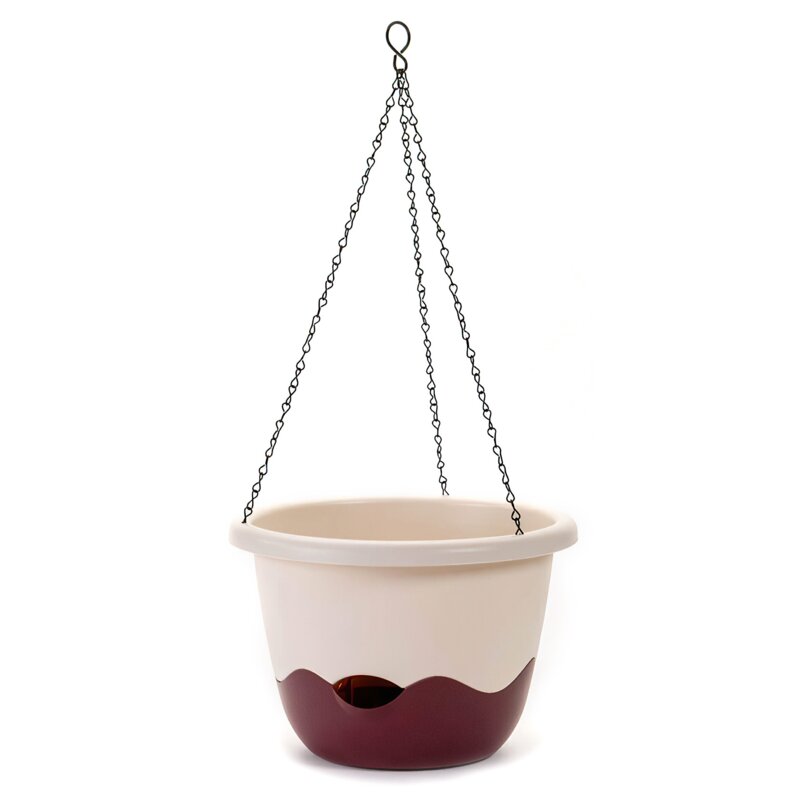 Doniczka URBALIVE Mareta (30 x 30 x 19.5 cm) 6.9L Beżowo-bordowy