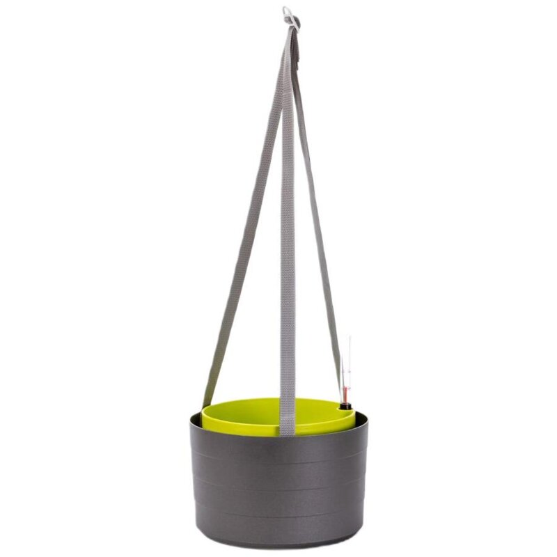 Doniczka wisząca samonawadniająca URBALIVE Berberis 26 (26 x 17.8 cm) 6L Antracytowo-zielony