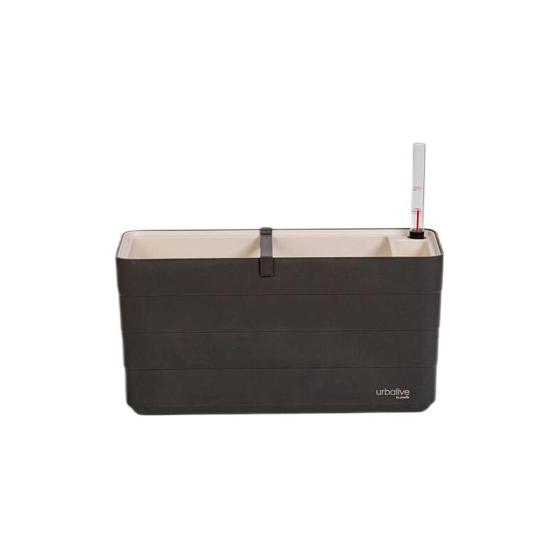 Skrzynka balkonowa samonawadniająca URBALIVE Berberis 40 (40 x 20 x 19.7 cm) 9L Antracytowo-biały