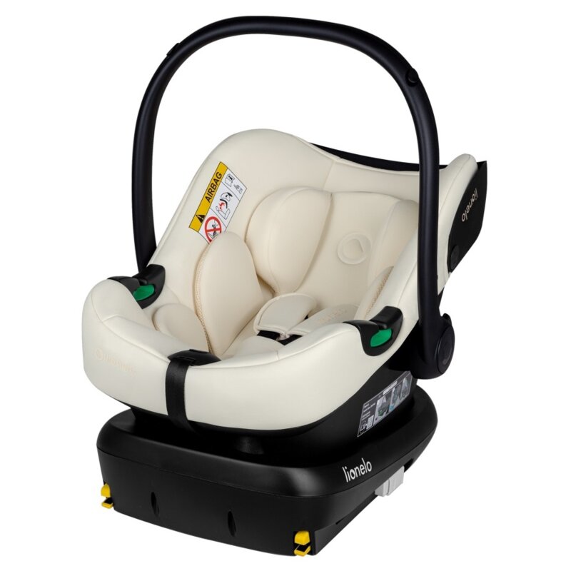 Fotelik samochodowy LIONELO Astrid i-Size z bazą Isofix 40-87 cm (0-13 kg) Kremowy