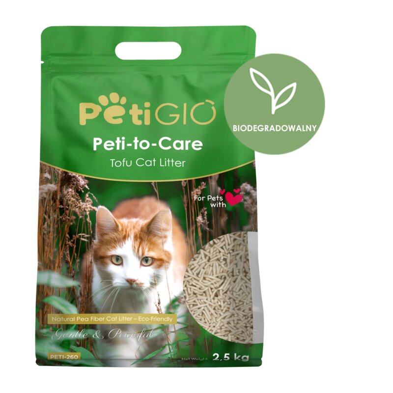 Żwirek dla kota PETIGIO Peti-to-Care Tofu Naturalny PETI-260 6 L