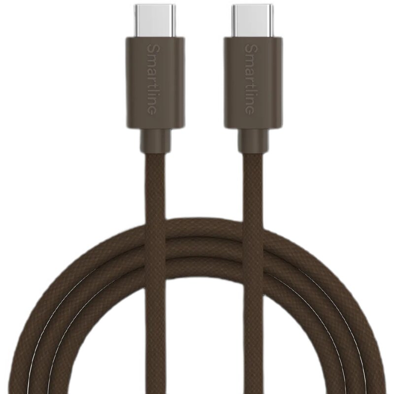 Kabel USB-C - USB-C 2.0 SMARTLINE 60W 2m Brązowy