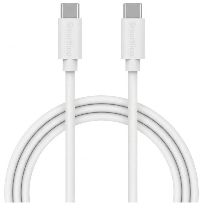 Kabel USB-C - USB-C 2.0 SMARTLINE 60W 2m Biały