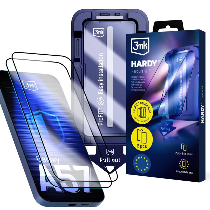 Szkło hartowane 3MK Hardy Hardura 9H do Samsung Galaxy A57/A37 (2 szt.)