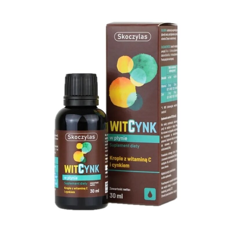 Kompleks witamin i minerałów SKOCZYLAS Witamina C + Cynk (30 ml)