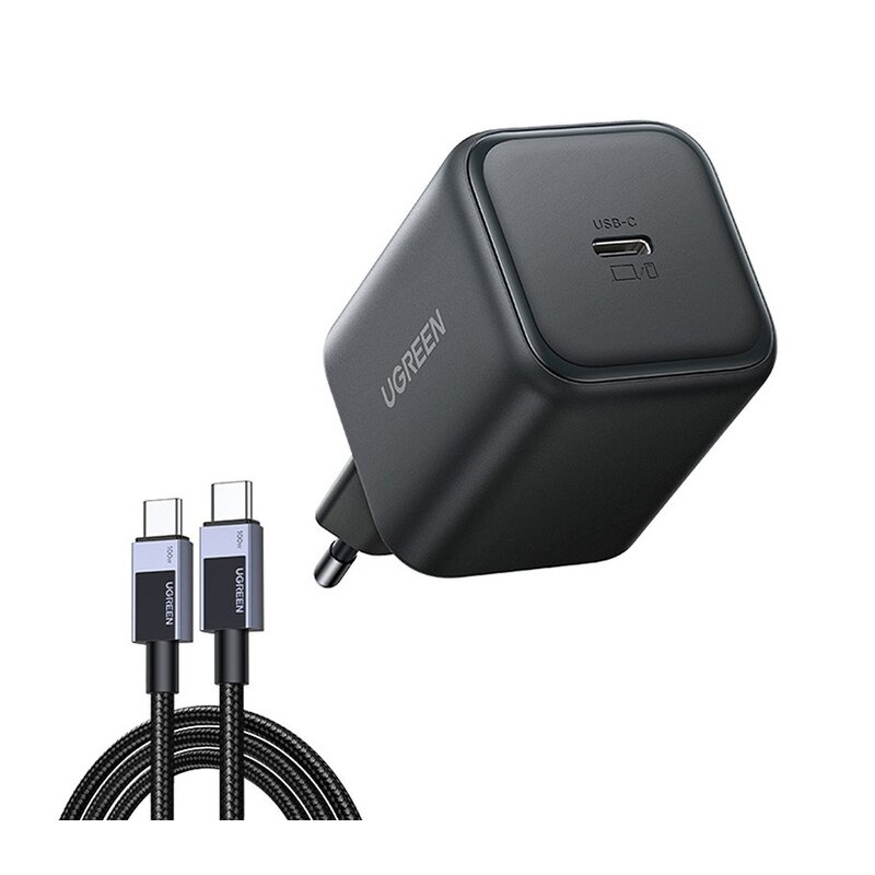Ładowarka sieciowa UGREEN X524 45W GaN Czarny ładowarka do telefonu USB-C + kabel