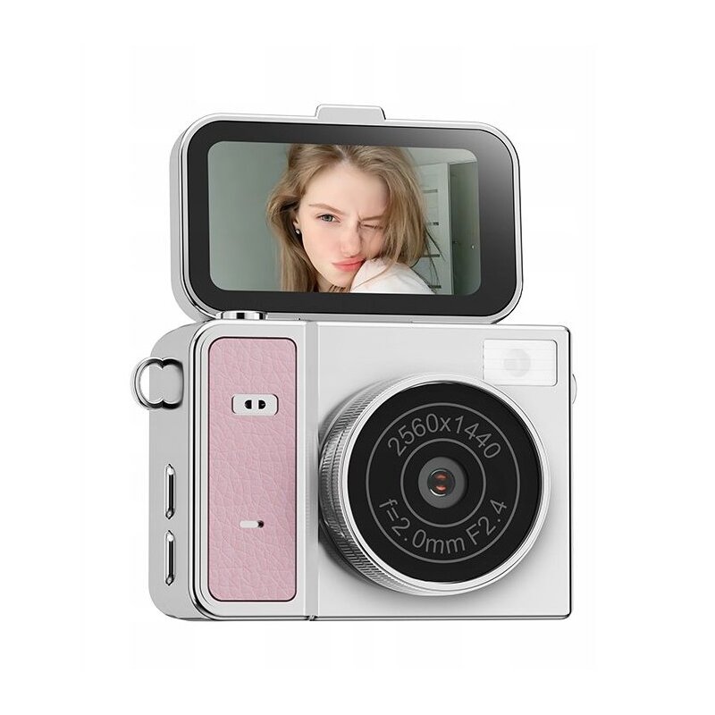 Mini aparat XREC X7 Różowo-szary