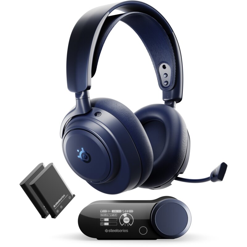Słuchawki STEELSERIES Arctis Nova Pro Omni Bezprzewodowe, Nauszne, Dźwięk przestrzenny Niebieski