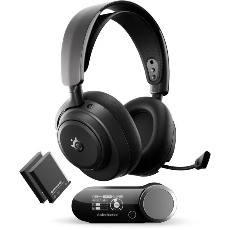 Słuchawki STEELSERIES Arctis Nova Pro Omni Bezprzewodowe, Nauszne, Dźwięk przestrzenny Czarny