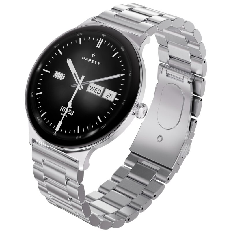 Garett Electronics Smartwatch Quantum srebrny stalowy