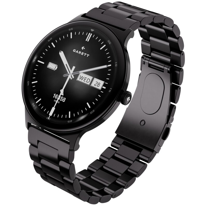 Garett Electronics Smartwatch Quantum czarny stalowy