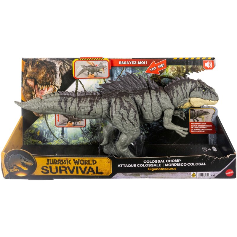 Figurka JURASSIC WORLD Giganotozaur Mega Szczęka - Giga Atak JKG93