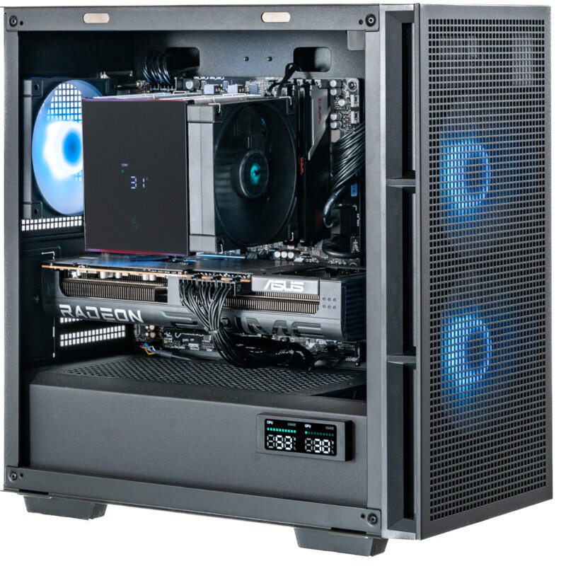 Komputer MAD DOG Powered By Asus DEEPCOOL360-A06DR32 R5-9600X 32GB RAM 1TB SSD Radeon RX9070XT Wi-Fi