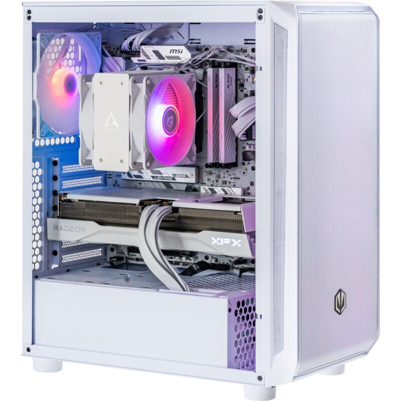 Komputer MAD DOG ENDORFY500ARGB-WH-A03WR32WH R5-9600X 32GB RAM 1TB SSD Radeon RX9070XT Wi-Fi Windows 11 Home