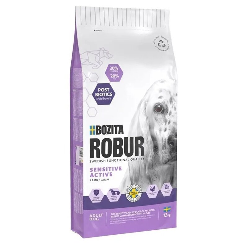 Karma dla psa BOZITA Robur Sensitive Grain Free Active Jagnięcina 12 kg
