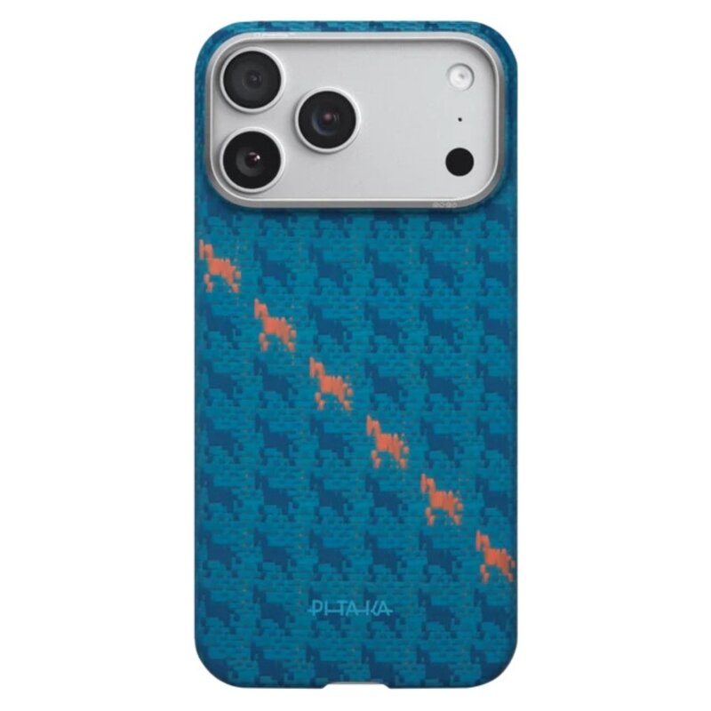 Etui PITAKA Happiness Rides Edge MagSafe do Apple iPhone 17 Pro Indygo