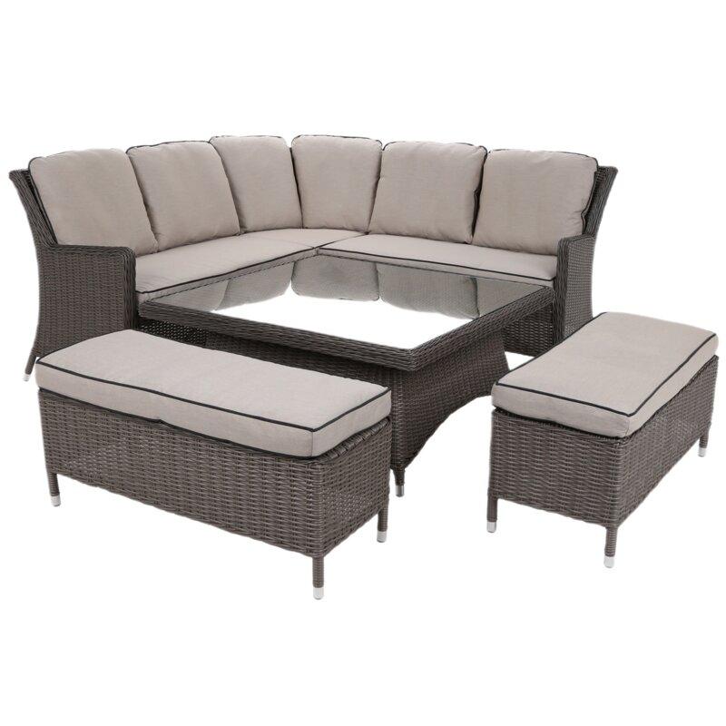 Zestaw mebli ogrodowych HOME & GARDEN Termoli 330205 Brązowy