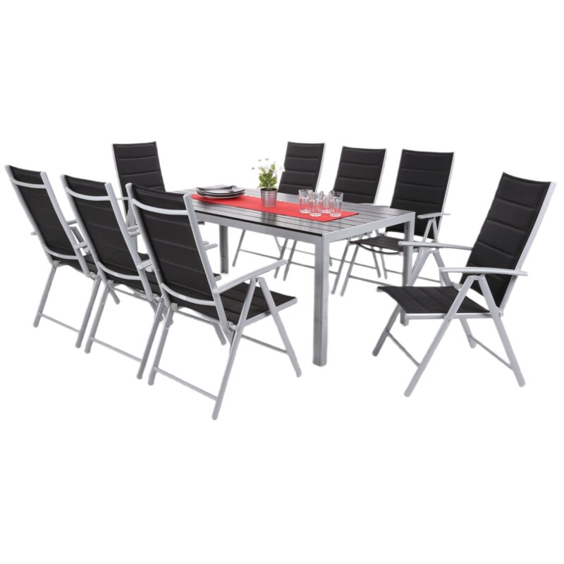 Zestaw mebli ogrodowych HOME & GARDEN Ibiza 592950 Szaro-czarny