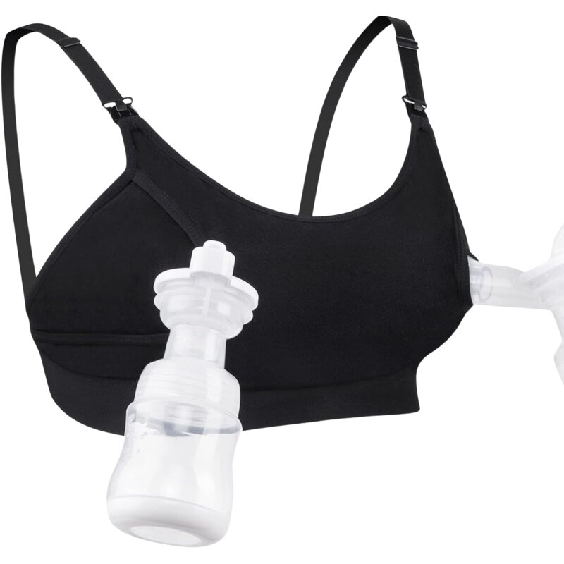 Biustonosz MOMCOZY Hands-Free Pumping Bra YN08 Czarny rozm. XL