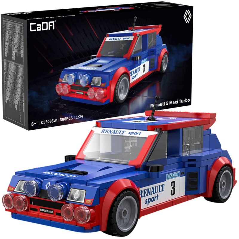 Klocki plastikowe CADA Renault 5 Maxi Turbo Samochód wyścigowy C55038W