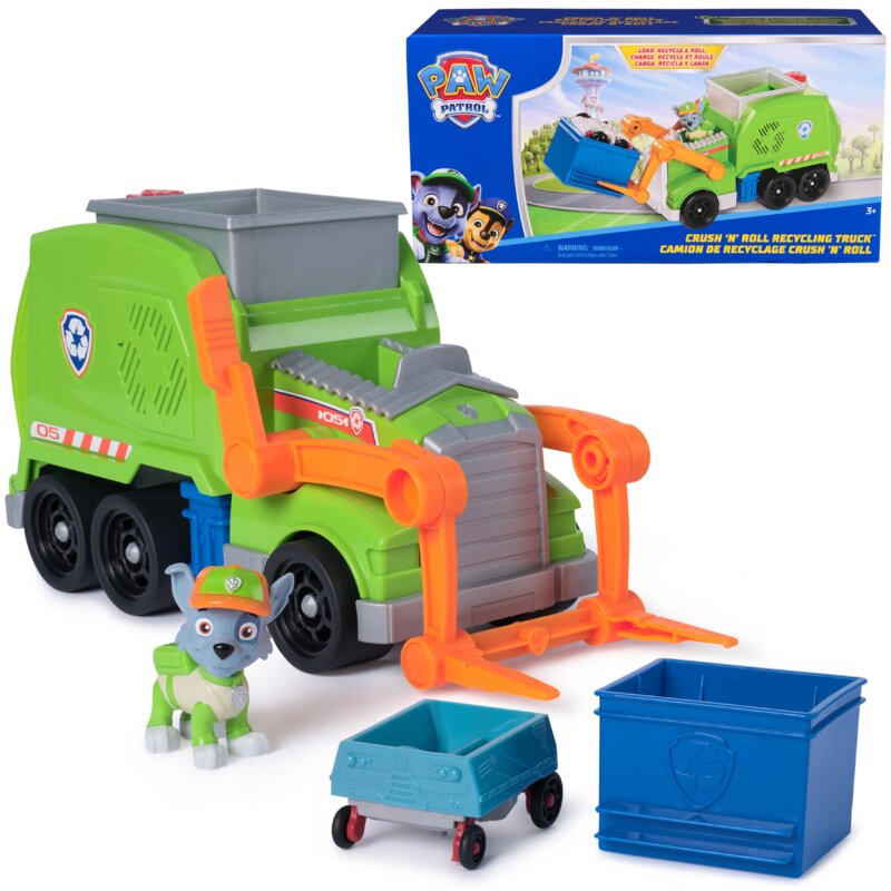 Pojazd SPIN MASTER Psi Patrol Śmieciarka + figurka Rocky'ego 6071474 20149553