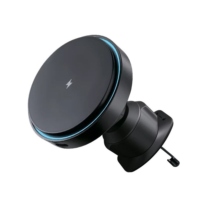 Uchwyt na telefon i smartfon PROOVE WHLC15010001 Light Circle 15W Czarny uchwyt samochodowy na kratkę nawiewu