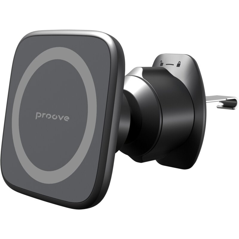 Uchwyt na telefon i smartfon PROOVE Block Magnetic Air Outlet Czarny uchwyt samochodowy na kratkę nawiewu