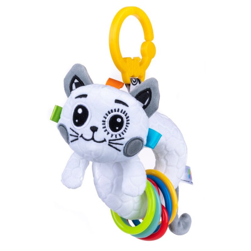 Zawieszka do wózka BALIBAZOO Kot z grzechotką BB 80182