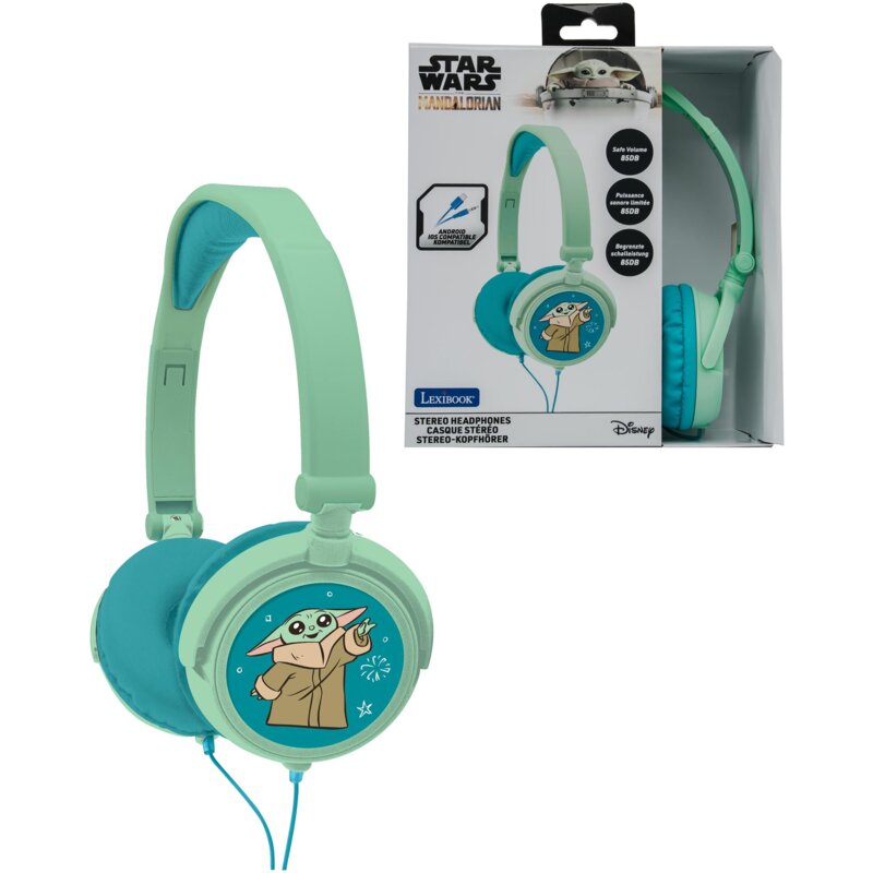 Zabawka słuchawki nauszne LEXIBOOK Star Wars Mandalorian Grogu HP010SW