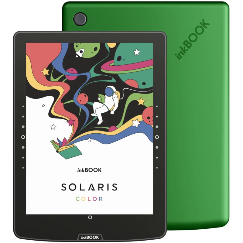 Czytnik e-booków INKBOOK Solaris Color 6", Podświetlany ekran, Wi-Fi Zielony