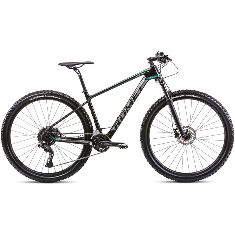 Rower górski MTB ROMET Mustang Evo 1 CS U15 29 cali Czarno-zielony